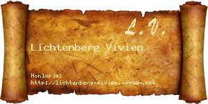 Lichtenberg Vivien névjegykártya